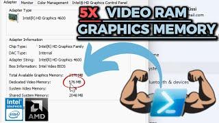 How to Increase VIDEO RAM GRAPHICS MEMORY with Intel HD Graphics/ AMD | Smoother HD Videos &Gameplay