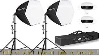 VICIALL HPUSN Softbox Lighting Kit 2x76x76cm Photography Continuous Lighting System Photo Studio Eq