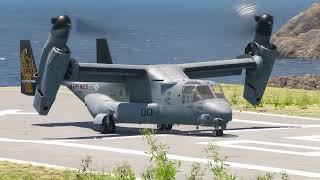 Saba Airport Challenge! Pilot Bell Takes Off Boeing V-22 Osprey from the World's Smallest Runway