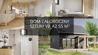 Dom całoroczny SZTUM V8 A2, 55 m2, 3 pokoje