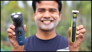 Philips Aquatouch Shaver vs Oneblade | Best trimmer for clean shave in india