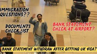 Alert  | Can Student withdraw bank statemnt after getting visa? | UK immigration question answers