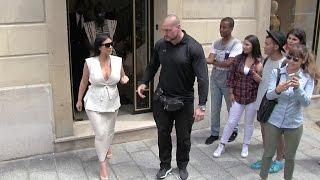 EXCLUSIVE - Kim Kardashian joins by Olivier Rousteing at Balmain Store in Paris