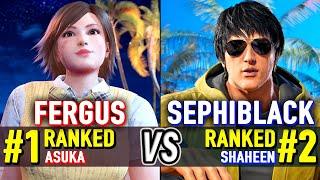 T8  FERGUS (#1 Ranked Asuka) vs SEPHIBLACK (#2 Ranked Shaheen)  Tekken 8 High Level Gameplay