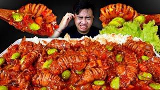 PEDAS GILA  MUKBANG CUMI OSENG PETE MERCON PEDAS HOT JELETOT + NASI HANGAT