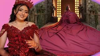 100 lb Quince Dress  : Is this the largest Dress Ever? Quince Diaries Yamile Ep 2