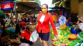 Cambodian Market Tour - Mixed Street Food Market In Phnom Penh 2022