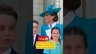 Princess Kate & Prince William reaction to Prince Louis trooping the colour #shorts #katemiddleton
