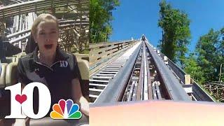 Wild ride on Dollywood's Lightning Rod roller coaster for WBIR anchor