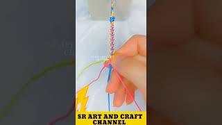 Beautiful bracelet making with threads origami sr art and craft channel #shorts