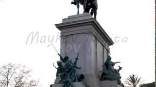 Monument to Garibaldi. Piazza Garibaldi, Rome, Italy. 4K