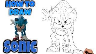 How To Draw Sonic | SONIC THE HEDGEHOG 3 | Step By Step #drawing #sonicthehedgehog3  #sonic3