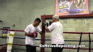 Mikey Garcia Training Camp Working Mitts - esnews boxing