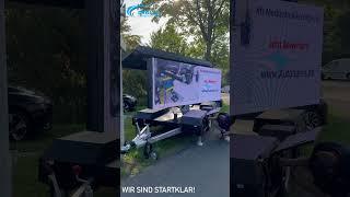 Mobile trailer screen，Moving rotation condition，led display #leddisplay #ledsolution #ledvideowall