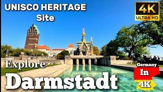 Darmstadt 4K Walking Tour | Explore Mathildenhöhe | Russian Chapel | Hessisches Landesmuseum & More