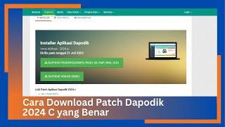 CARA DOWNLOAD DAPODIK 2024 C YANG BENAR