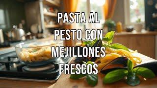  Pasta al Pesto con Mejillones  Inspirada en Michael Hutchence  | Sabor Express