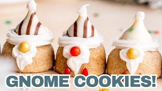 Christmas Gnome Peanut Butter Blossom Cookies (Easy Holiday Cookie Decorating)