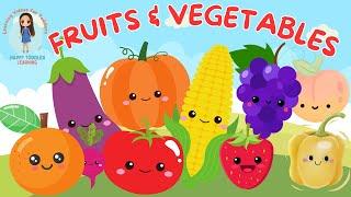 FRUITS VEGETABLE NAME for Toddlers | First Words for Babies | Speech Therapy | English Vocabulary