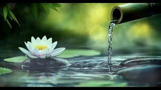 Bamboo Water Fountain + Healing Piano Music - Relaxing Music, Sleep Music, Spa Music, Meditation