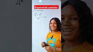 Exponential equation problem. #mathshorts #mathstricks