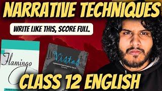 NARRATIVE TECHNIQUES - How to Write & Solve | Class 12 English | FREE GUIDE | Competency Writing