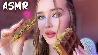 ASMRитинг ДУБАЙСКОГО ШОКОЛАДА и клубники в шоколаде asmr eating iting dubai chocolate 🩷