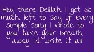 Hey There Delilah Lyrics