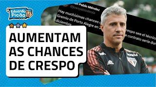 TUDO SOBRE CRESPO NO GRÊMIO! Jornalista informa avanço do Grêmio para ter treinador.