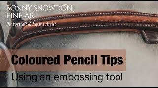 Coloured Pencil Tips - Embossing Tool for drawing leather