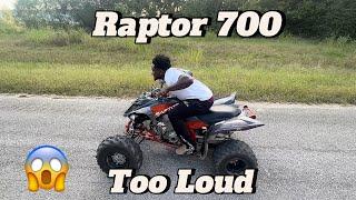 Raptor 700 With Monster Exhaust🫣 (test runs and more )