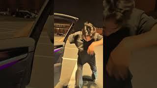 opening the car door