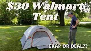 Can You Go Camping In A $30 Walmart Tent?? ($30 - 3 Person Ozark Trail Tent Review)