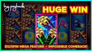 $12/Spin → ULTRA RARE MEGA BONUS! Lock It Link Riches Eureka Treasure Train Slots!