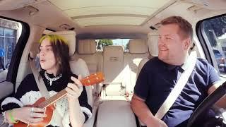 Billie Eilish ukulele songs carpool karaoke on the late late show with James corden.