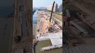 How Are Massive Bridge Beams Installed? | Engineering Marvel Explained #shorts