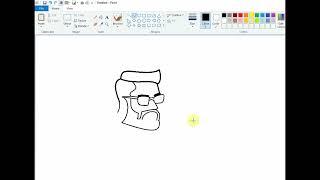 Drawing of a handsome boy on Ms paint  anime drawing of a handsome boy