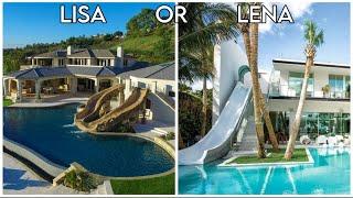 LISA OR LENA(would you rather) - HOME EDITION! Bedroom, bathroom, pool, food and more