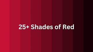 25+ different shades of Red color with their names...