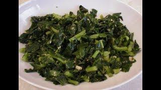 EASY Sauteed Kohlrabi Greens