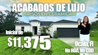 Acabados de lujo y Barata | Casa Nueva en Ocala | $0 HOA, NO CDD