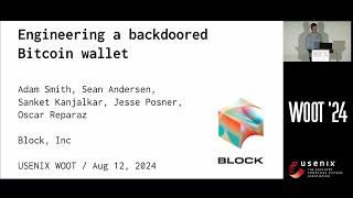 WOOT '24 - Engineering a backdoored bitcoin wallet