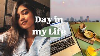 A day in life of Indian student in London | Writing dissertation, part-time job, cooking| Vlog