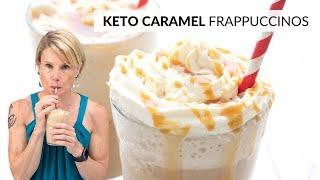 Thick and Rich KETO CARAMEL Frappuccinos! The best sugar-free way to stay cool this summer.