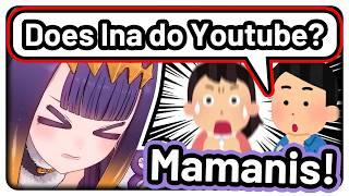 Ina's cousin asked Mamanis this question and her reaction was too funny 【Hololive EN】