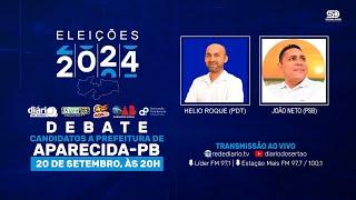 DEBATE COM OS CANDIDATOS A PREFEITO DE APARECIDA-PB - 20/09/2024