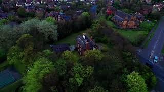 4K Drone Revealing Victorian House and Churches by the River Mersey in Liverpool 4K DLog Rec709 I/O