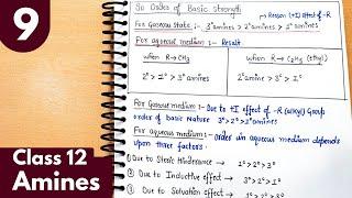 9) Basic nature of amines| Alkylamine vs ammonia | Amines Class12 Chemistry