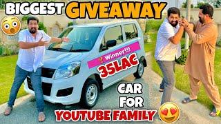 BIGGEST GIVEAWAY For YouTube Family | CAR  For 35 LACS! 