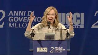 GIORGIA MELONI ALLA CHIUSURA DELLA CAMPAGNA ELETTORALE IN LIGURIA